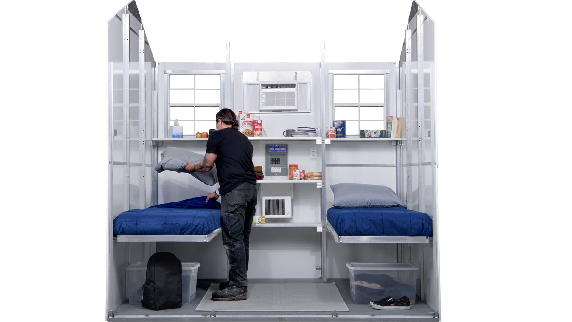 Pallet Shelters Rapid Shelter Solution for the Unhoused Swenson Say